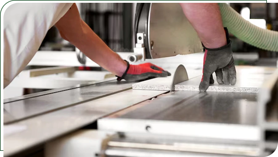 Efficient handling of gypsum material